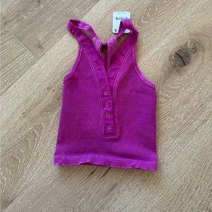 Free People Ribbed Tank, Size XS/S